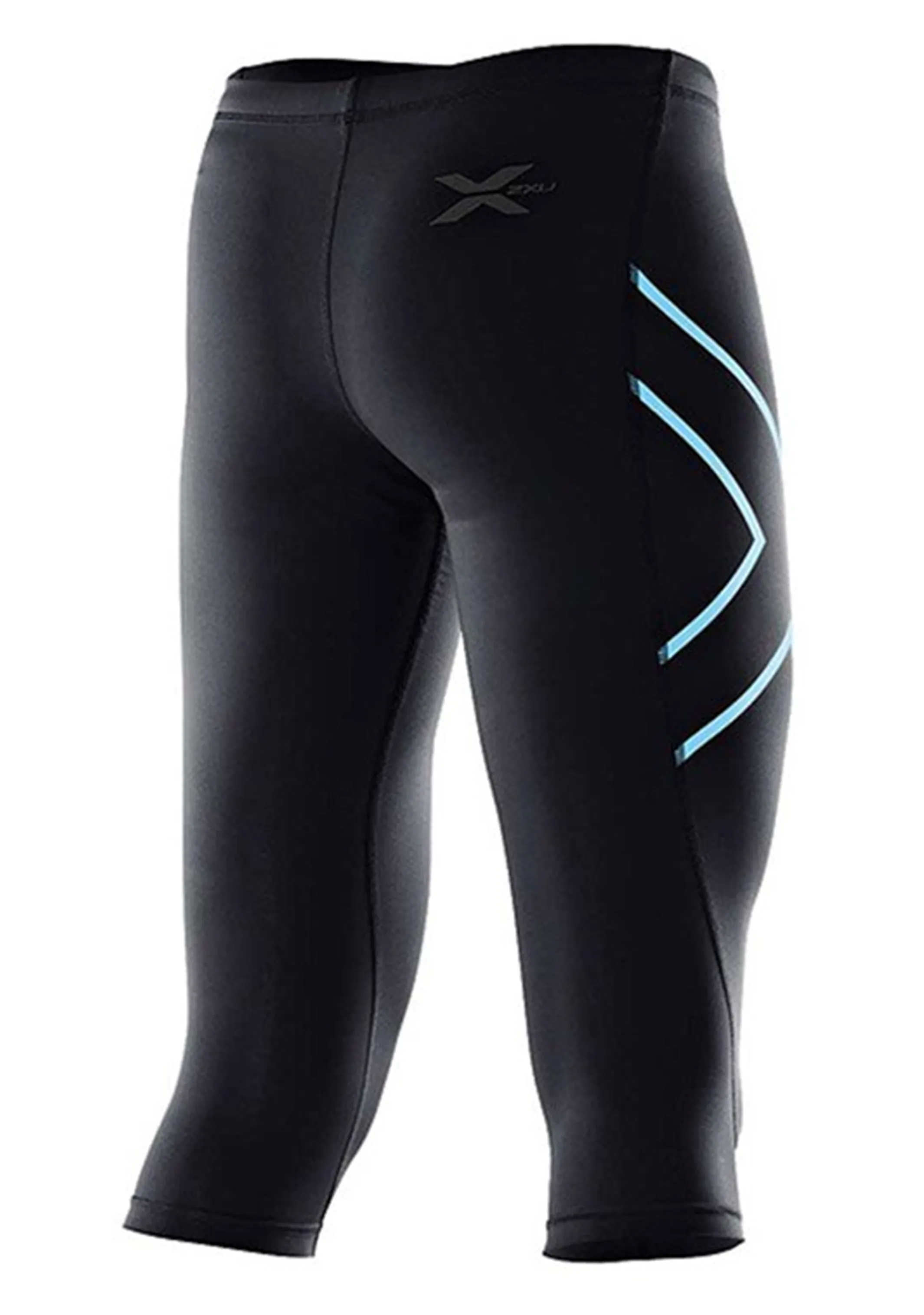 2XU Womens 3/4 Compression Tights <br> WA1943B Blk/Byb