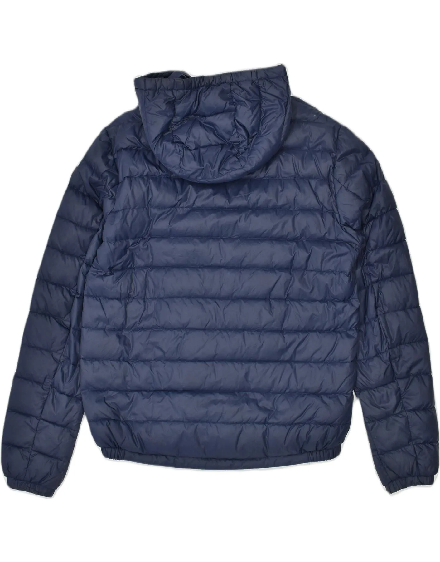 313 TRE UNO TRE Mens Hooded Padded Jacket IT 48 Medium Blue Polyamide