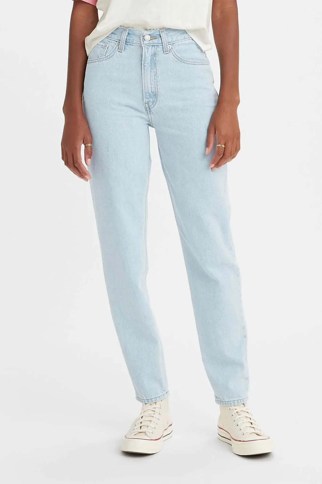 80's Mom Jean | Light Indigo Stonewash