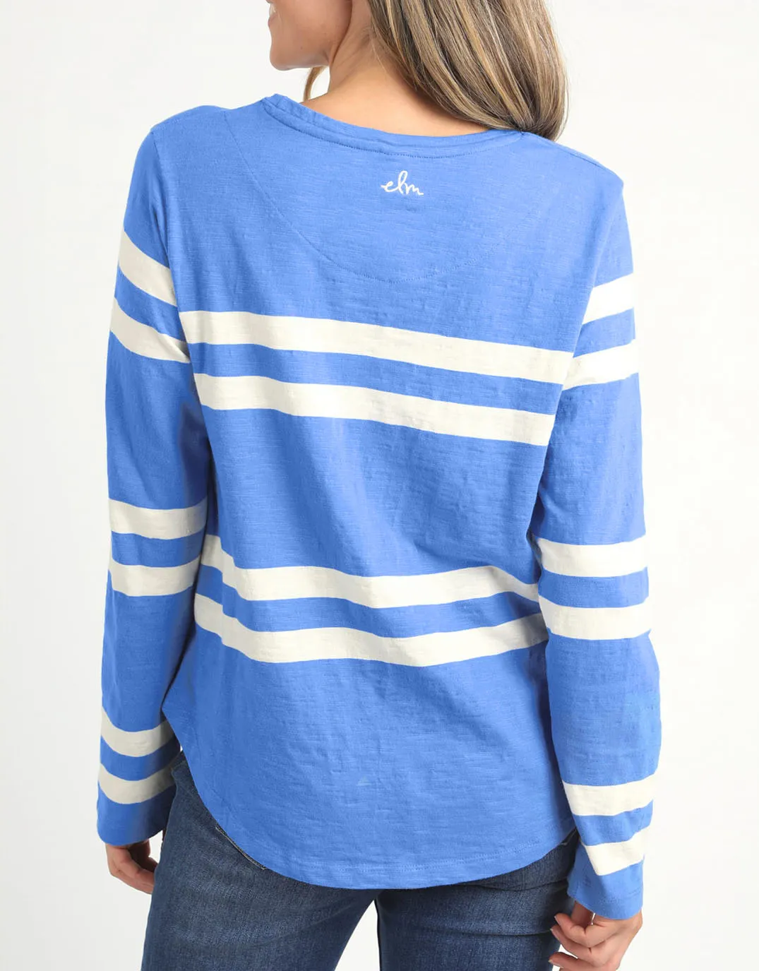 Allegra Long Sleeve Tee - Cerulean Blue