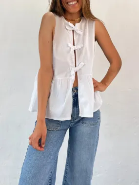 Amiera - Sleeveless poplin top