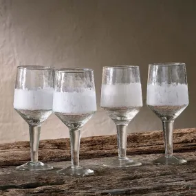 Anara Etched Wine Glass - Clear - (Set of 4) - Large