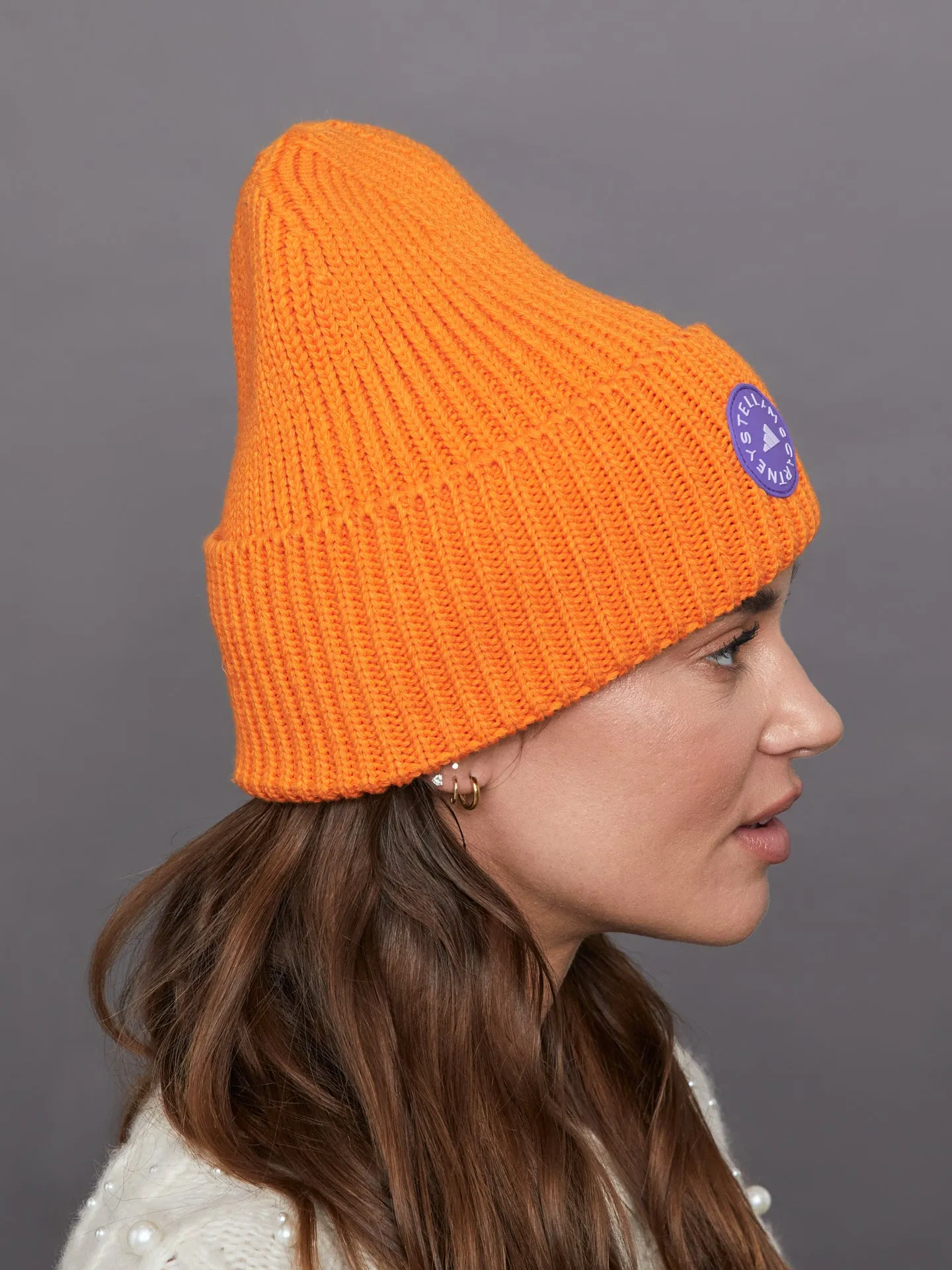 aSMC BEANIE - unity orange/deep lilac/purple glow