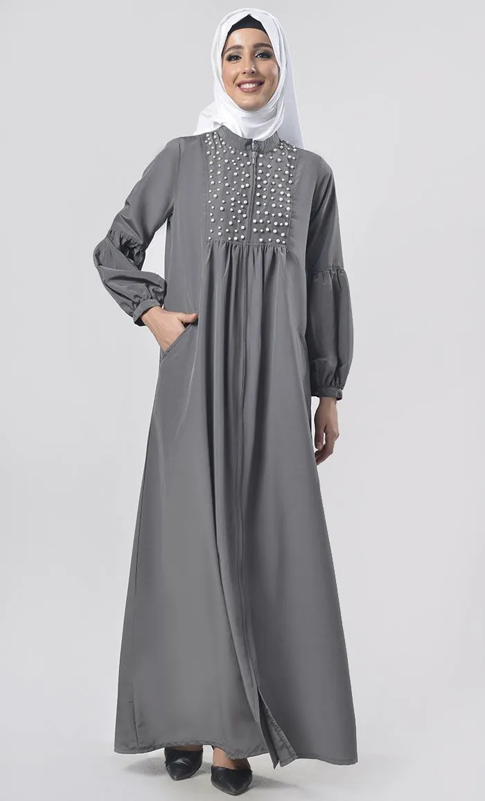 Beautiful Intricate Beads Abaya