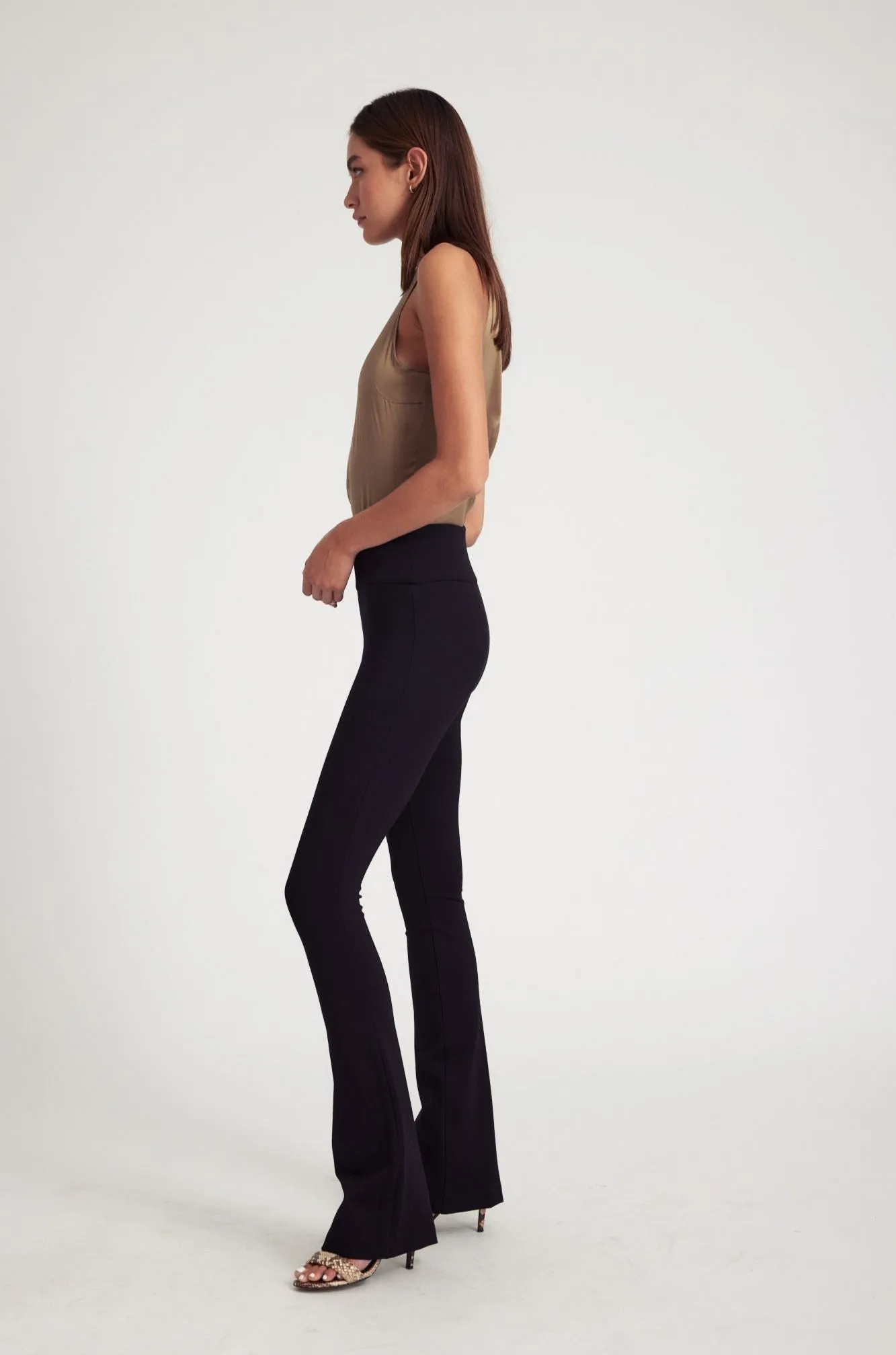 Black Casanova Micro Flare Pants