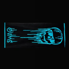 Blue Dripping Skull Towel