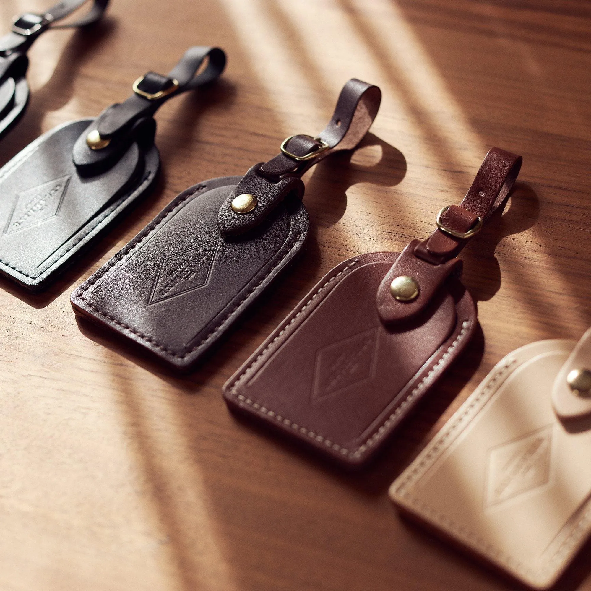 British Brown Leather - Luggage Tag