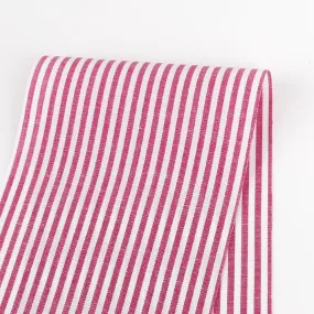 Candy Stripe Cotton / Rayon - Berry (remnant)