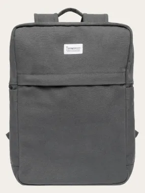 Canvas backpack 30L - GOTS/Vegan - Gray Pinstripe