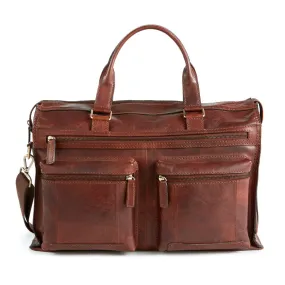 Cheyenne Hand-Stained Buffalo Leather Carry-On Travel Satchel 721-1514