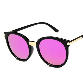 Classic Round Vintage Sunglasses Women Fashion Brand Design Mirror Sun Glasses Female Shades Retro Gafas Oculos De Sol UV400