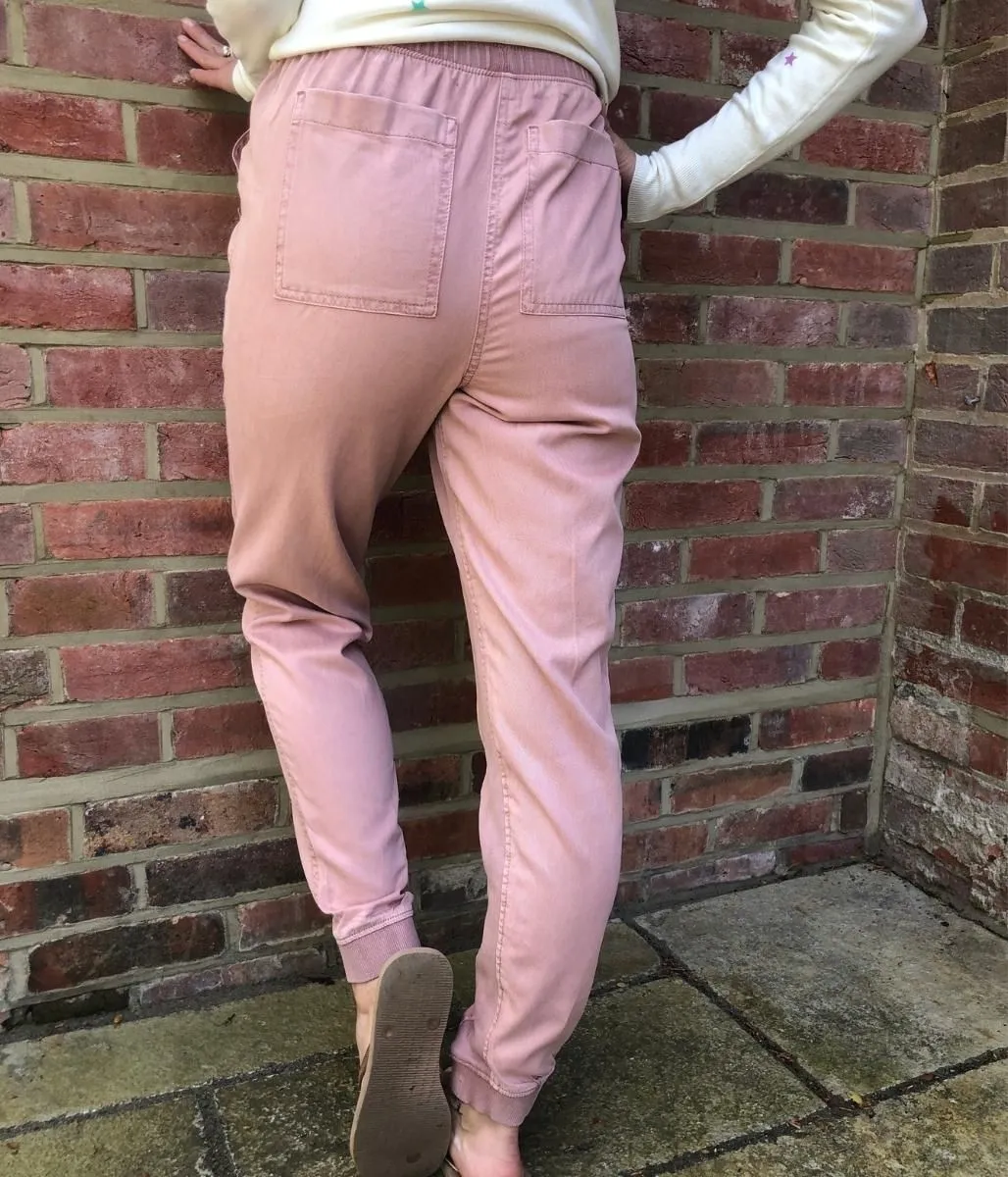 Dusty Pink Tencel Joggers