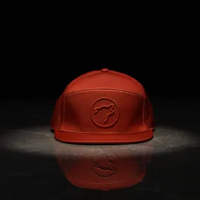 Flat Bill Snapback Hat Blood Orange