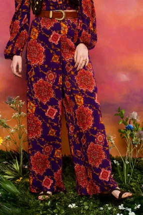 Gemini Twin Mandala Wide Leg Trousers