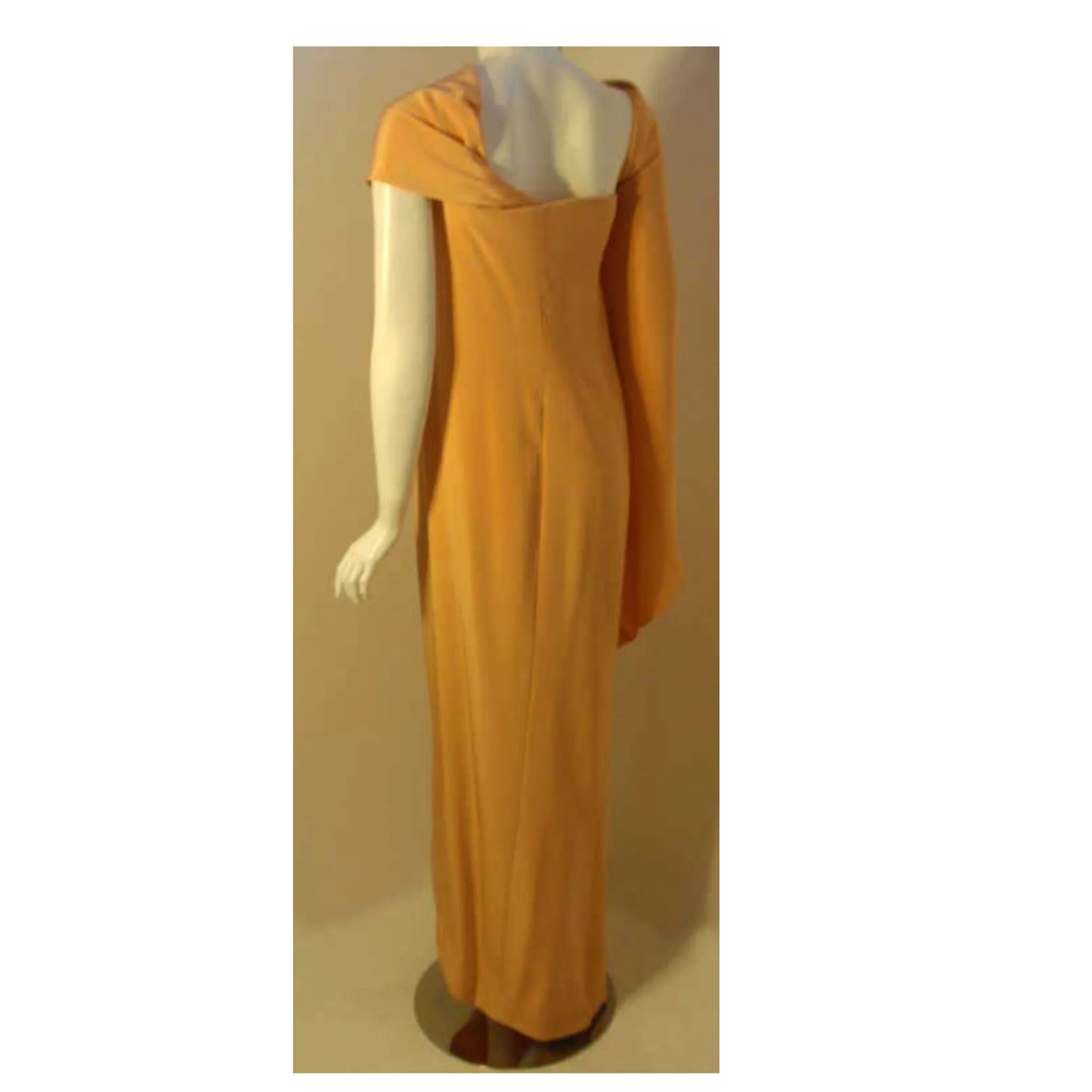 GIVENCHY Long Golden Silk Gown of the late Betsy Bloomingdale