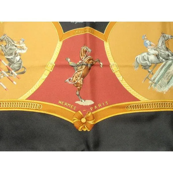 HERMES 1987 Vintage Ecole Française D'Equitation Silk Scarf