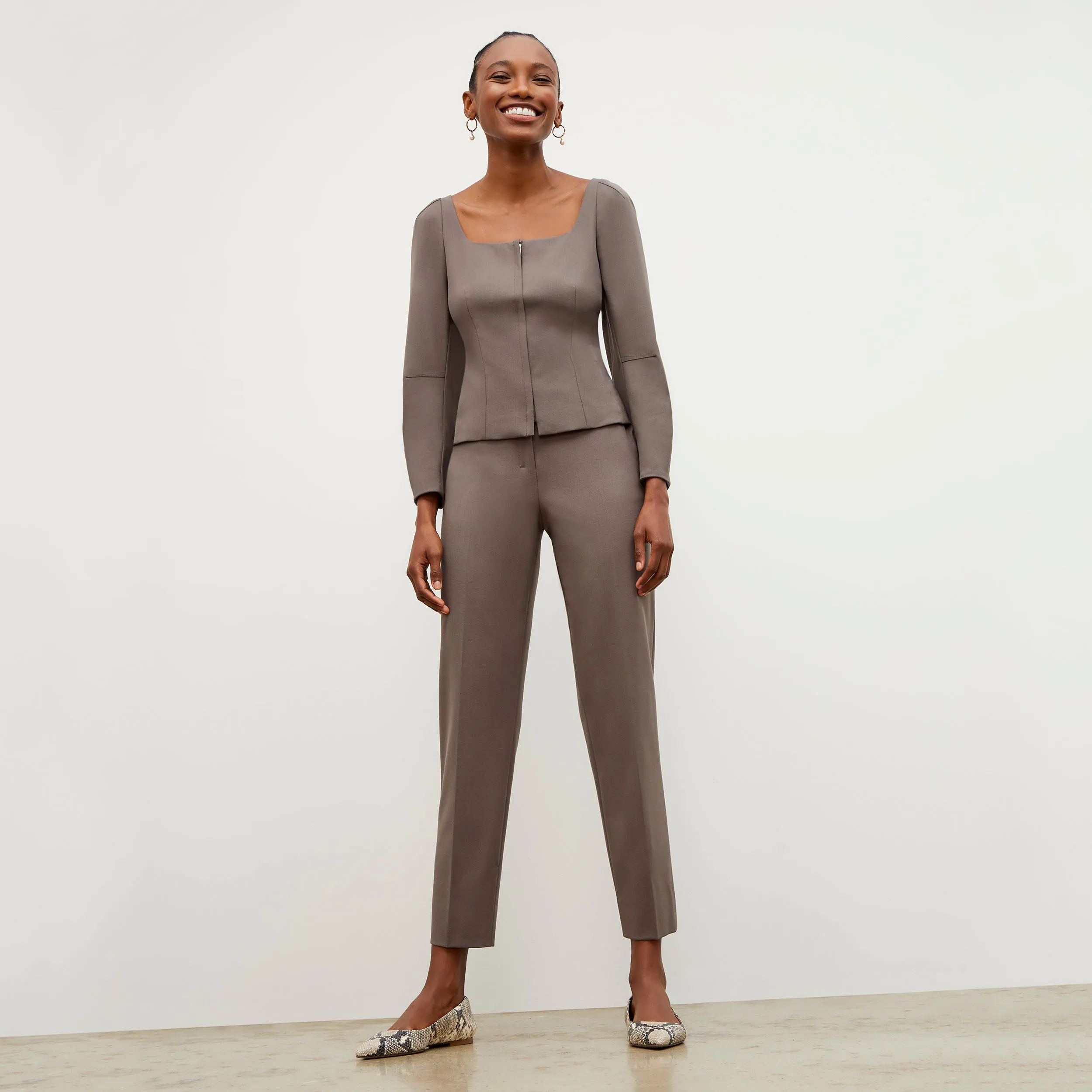 Mejia Pant - Sharkskin :: Mink