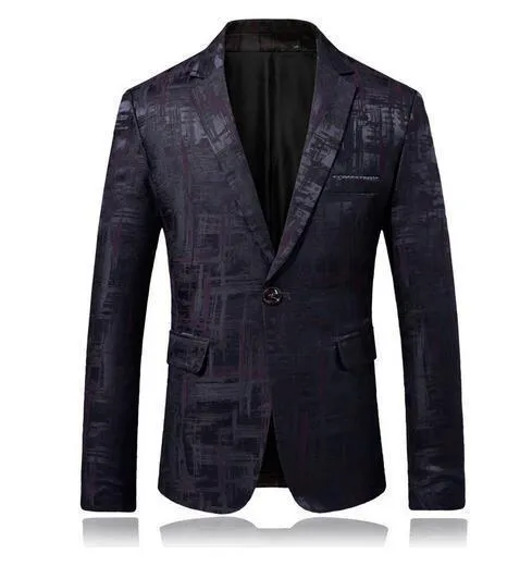 Men Blazer - Geometric Blazer