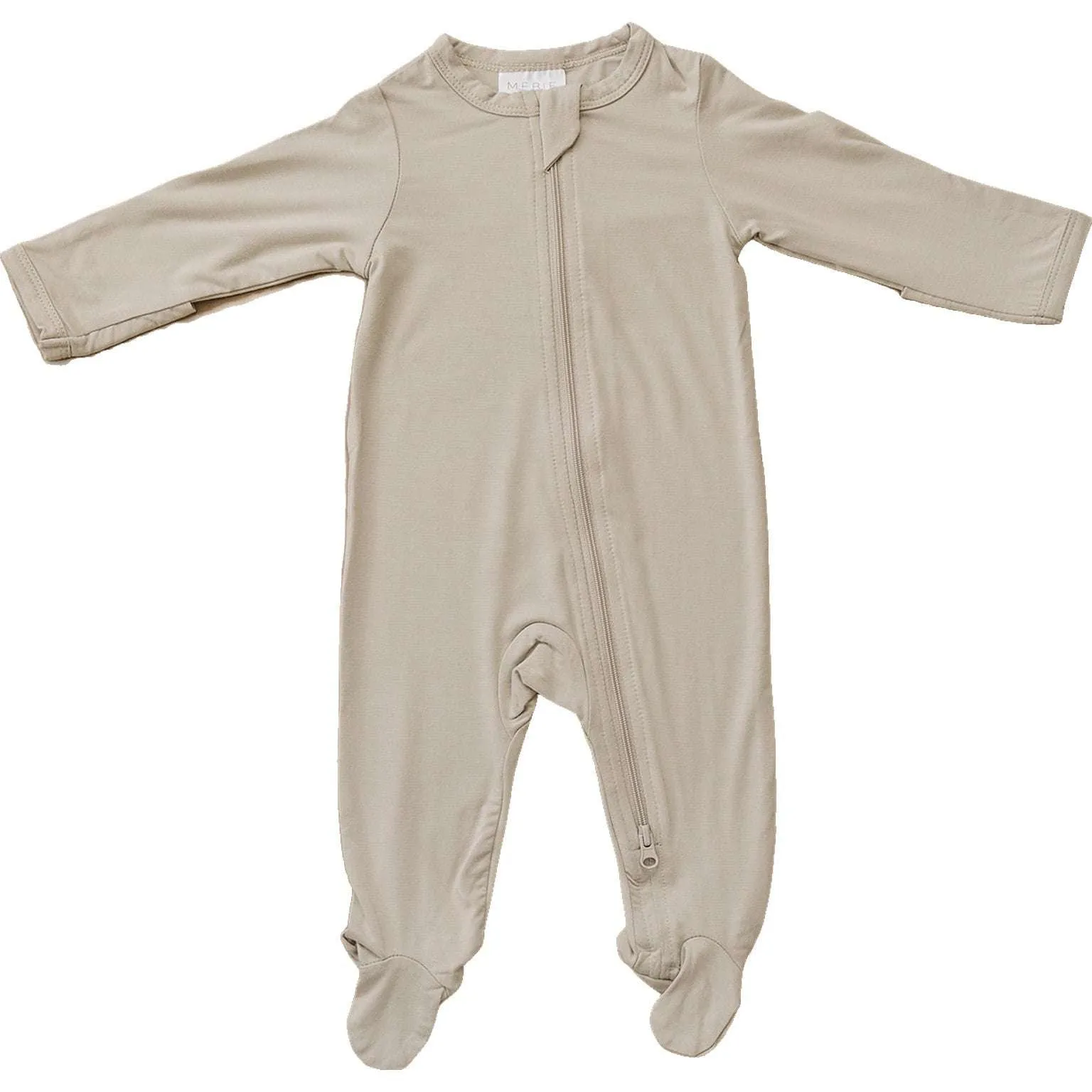 Oatmeal Bamboo Baby Zipper