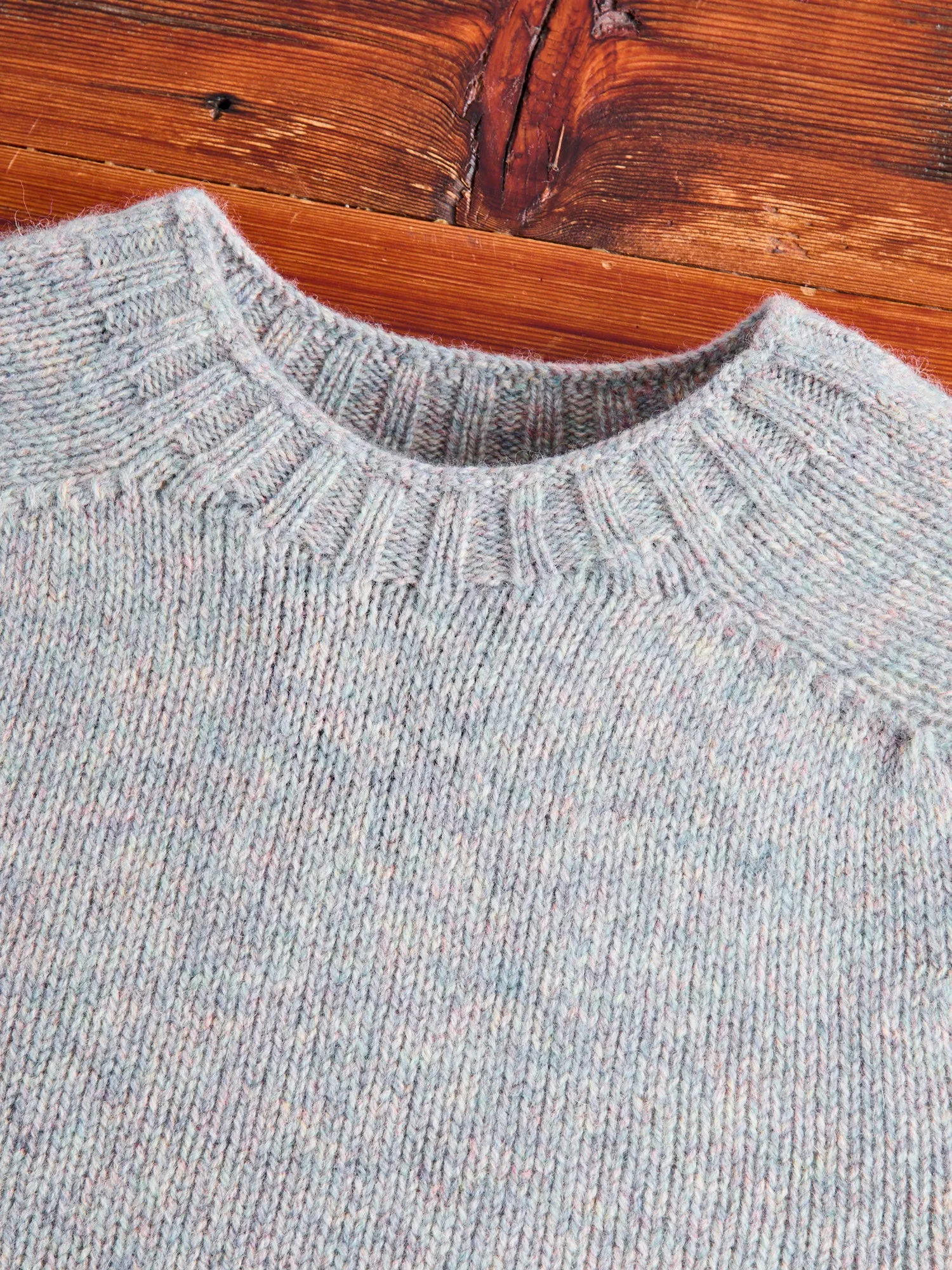 "Boxy Space Knit" Wool Sweater in Galaxy