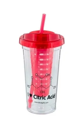 "I ♥ Citric Acid" - 24oz Large Tumbler (red)