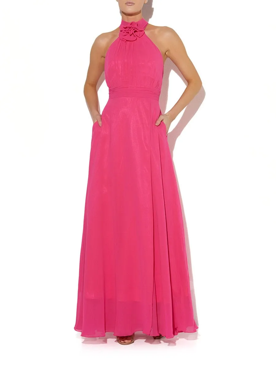 Valencia Hot Pink Halter Gown