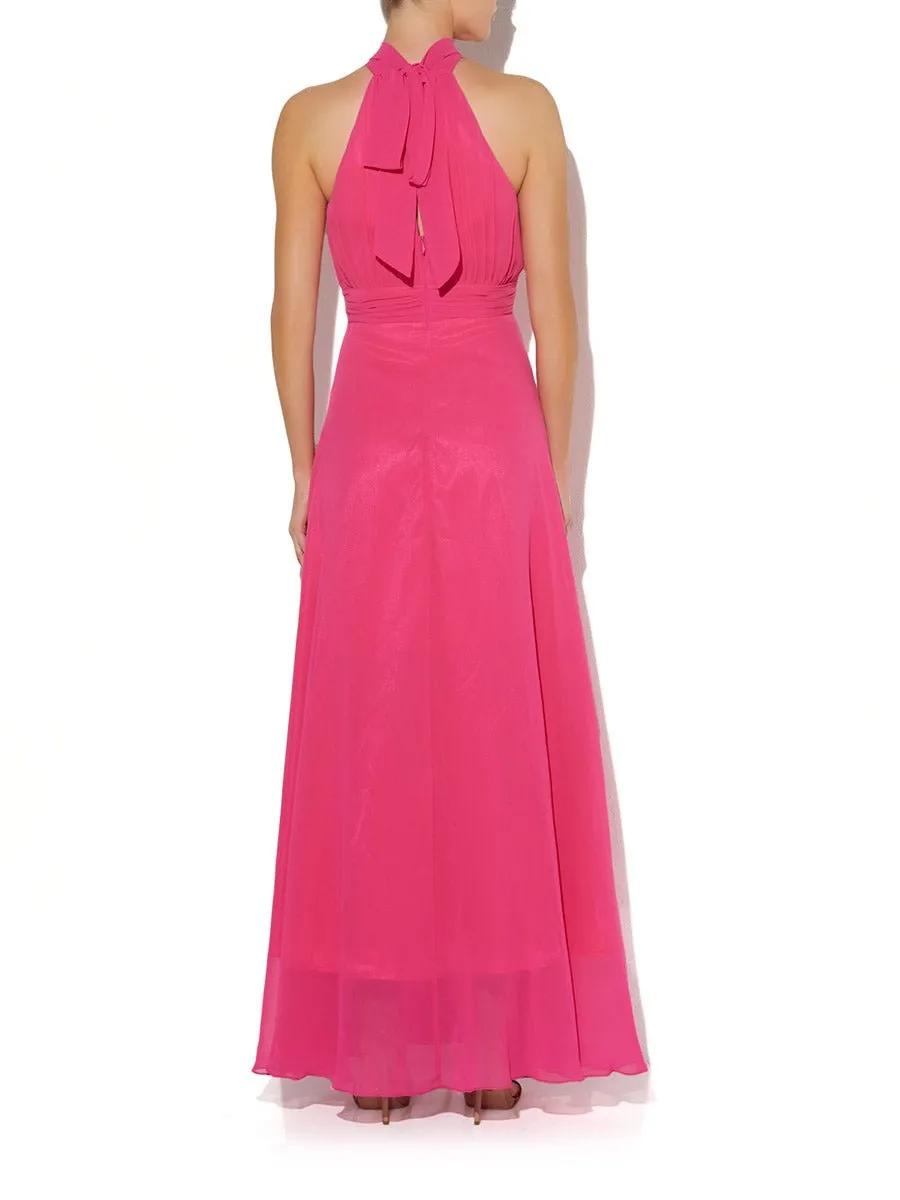 Valencia Hot Pink Halter Gown