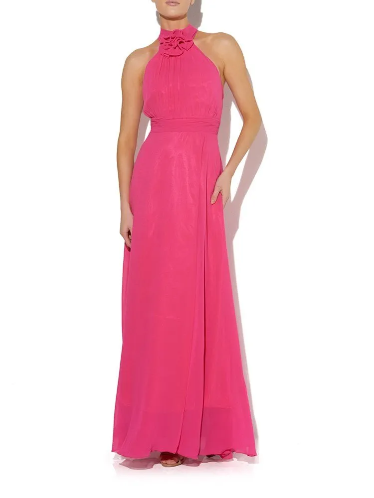 Valencia Hot Pink Halter Gown