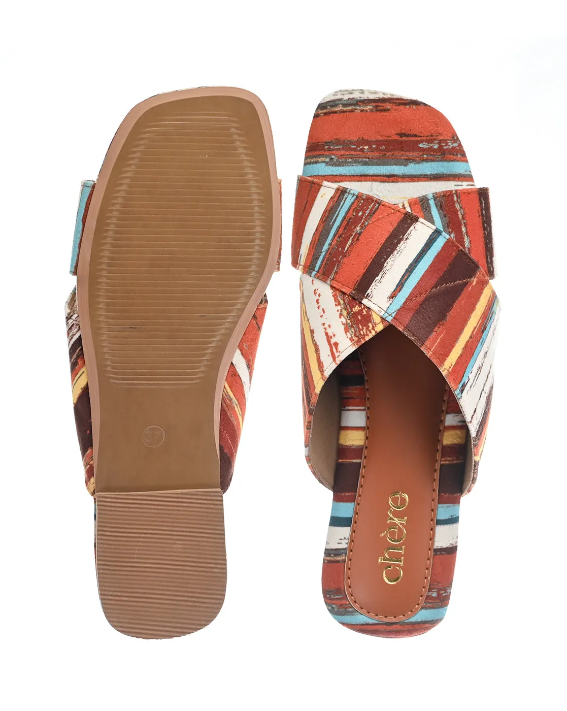 Vibrant Aztec Print flats for Women