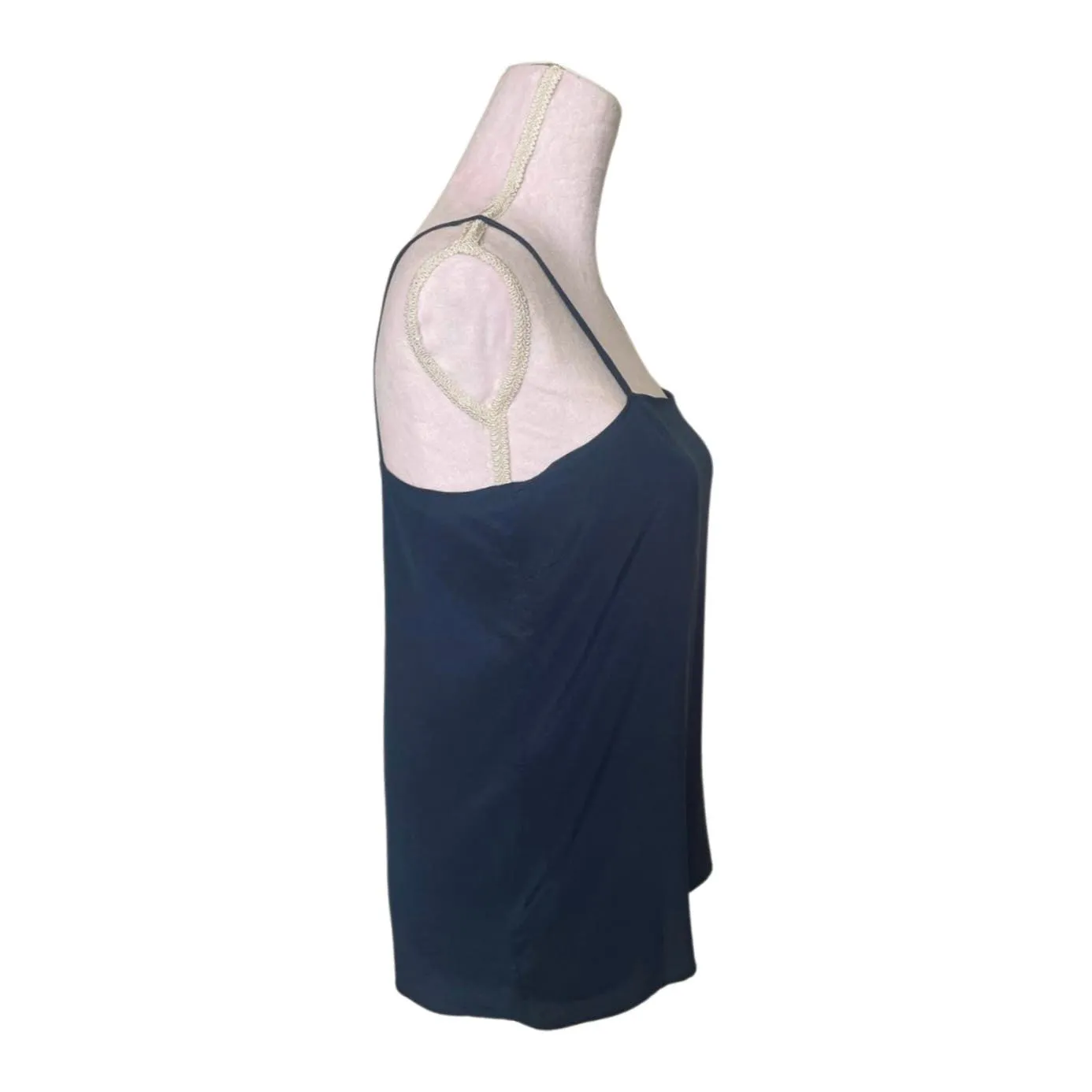 Vintage Gucci Navy Blue Silk Tank