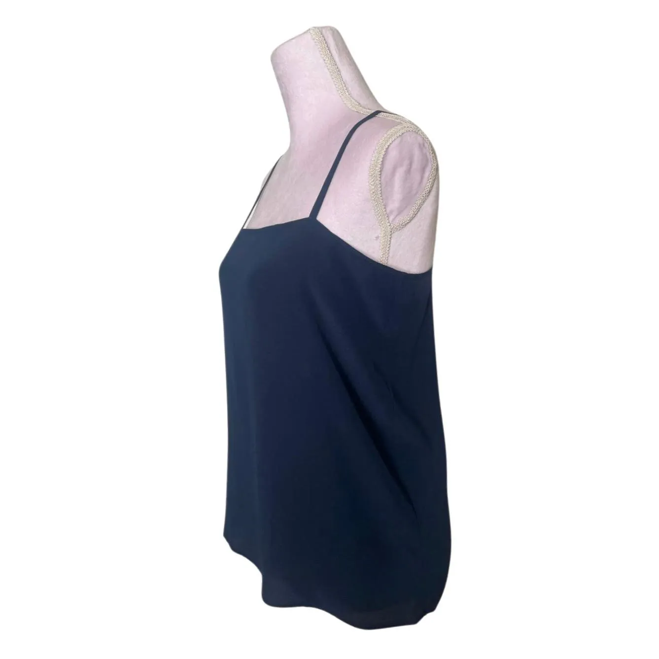 Vintage Gucci Navy Blue Silk Tank