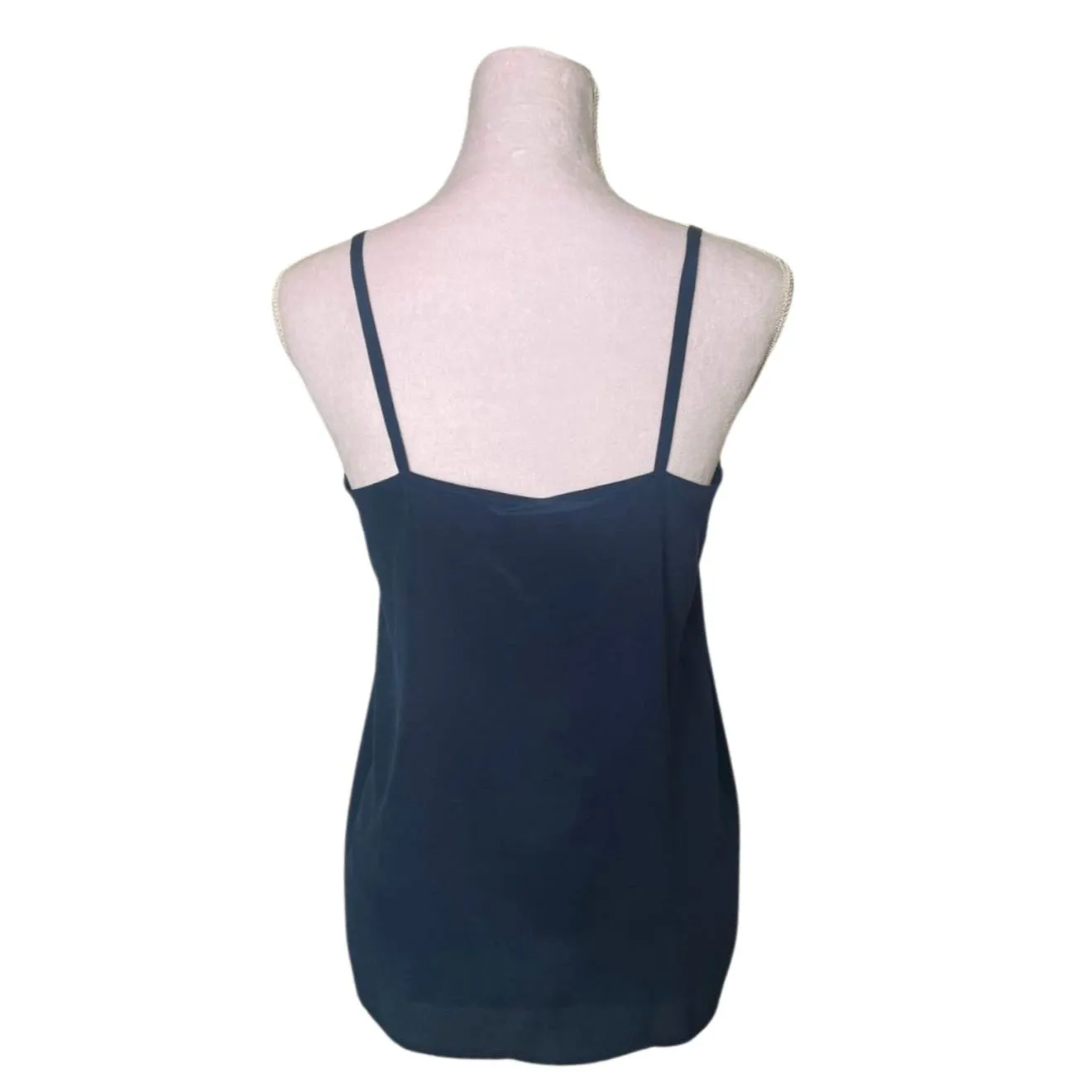 Vintage Gucci Navy Blue Silk Tank